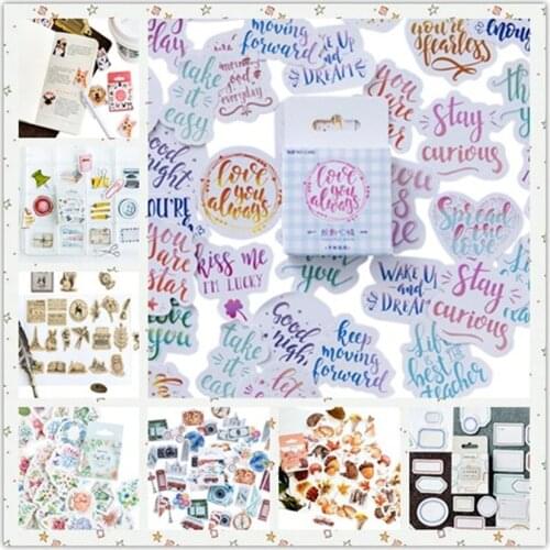 46pcs/pack Hand account Sticker Mulifunction Notebook DIY Diary Wall Phone Decoration Stickers Scrapbooking 12 Styles Can Choose