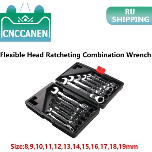 8mm~19mm Flexible Head Multitool Key Ratchet Spanners Set of Tools Set Wrenches Universal Wrench Tool Car Repair Tools
