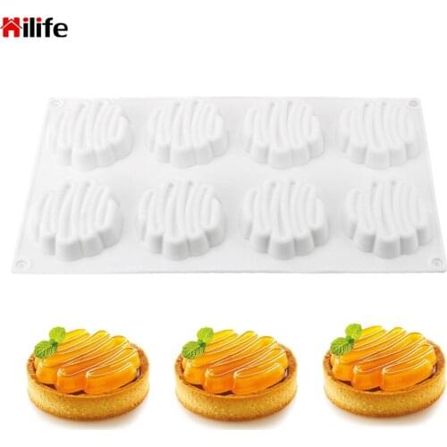 8 Cavity 3D Silicone Cake Mold Cake Tray Cake Decorating Tools Baking Accessories kitchen Tools DIY Mousse Dessert Bakeware