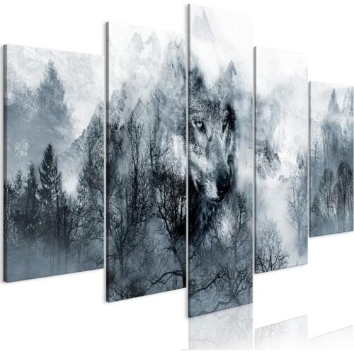 Abstract forest Diamond Painting 5 Pieces Wild Animals Wolf Diamond embroidery 5d diy mosaic full drill Wall Art EE1817