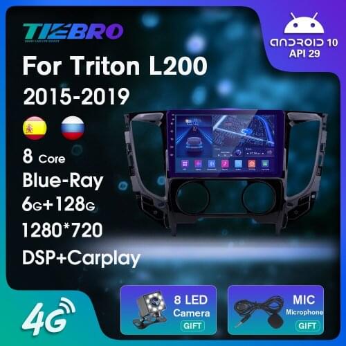 2DIN Android10.0 Car Radio For Mitsubishi Triton L200 2015-2019 Blu-ray IPS GPS Navigation Auto Radio Touch Screen Car Receiver