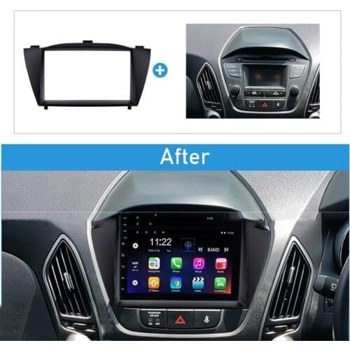 Double Din Car Radio Fascia Trim Kit Install Frame DVD Panel Stereo Interface for HYUNDAI TUCSON IX35 2010+ 178X102mm