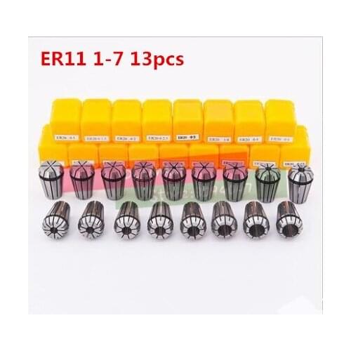 Free freight ER11 13 PCs clamp set 1 mm to 7 mm for milling CNC engraving machine tool motor axis