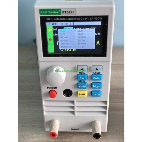 Fast arrival ET5410/ET5411 Single Channel Electronic DC Load 400W/150V/15A ,400W/500V/40A With USB interface Free PC software