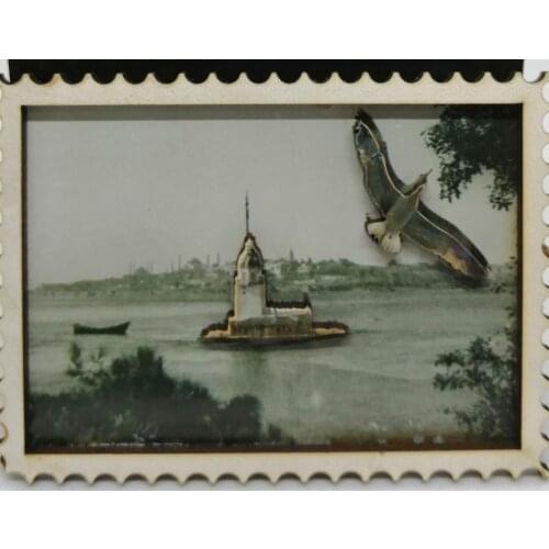 Istanbul Constantinopolis Magnets Maiden Tower Bosphorus Rumeli Fortress Turkey Decorative Magnets Handmade Wooden Magnets