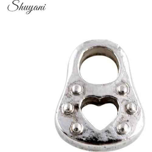 F303 Wholesale 20pcs/lot Silver Plated Heart Lock Floating Lockets Charms For Glass Women Pendant Free Shipping