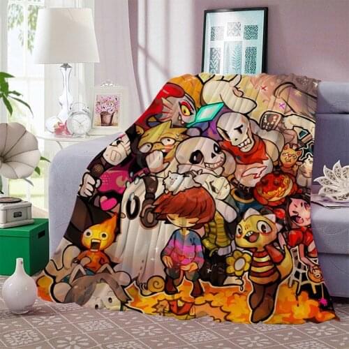 Flannel Blanket Game Undertale Printed Fashion Blanket Throws on Sofa Bed Home Bedspread Travel Office Anime Blankets