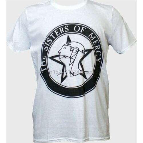 THE SISTERS OF MERCY GOTH ROCK METAL T-SHIRT Cult Cure Bauhaus S-3XL Loose Size Top Ajax Funny