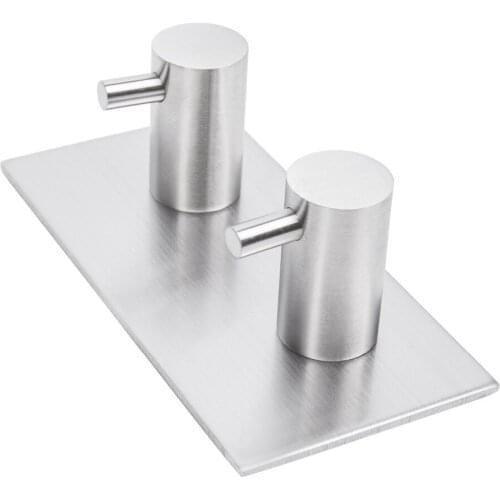 Leyden Robe Hooks Modern Viscose 3M Adhesive Stainless Steel Clothes Towel Hooks Wall Hanger Bathroom Accessories Robe Hooks