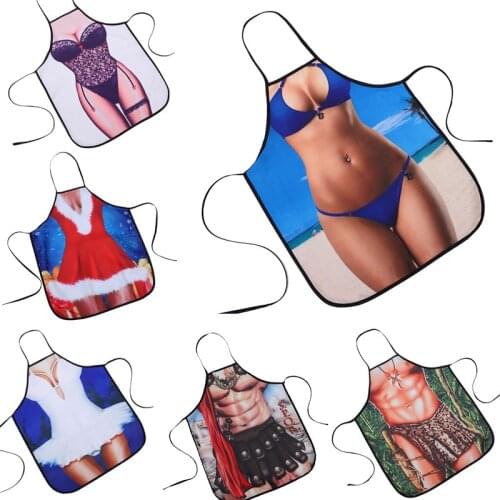 Kitchen Sexy Apron Woman Funny Pinafore Cooking Baking Party Cleaning Cute Aprons for Christmas Apron kitchen accessories