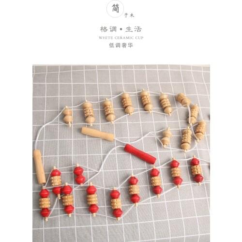 2Pcs Mini Back Massager Wooden Wheel Full Body Neck Blood Circulation Wood Beads Back Massage Device Personal Health Care Tool