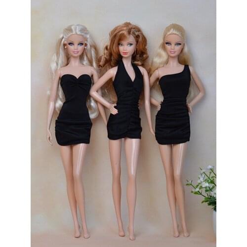 Mini Sexy Evening Party Gown Mix Style Lace Tee Dress Skirt Clothes Outfit For 1/6 Barbie XINYI FR Doll Gift Xmas