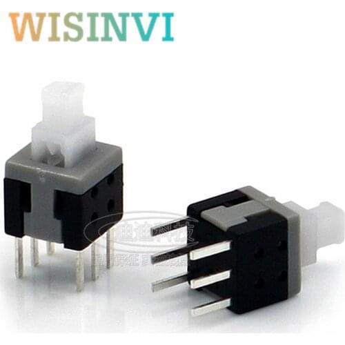 Mini Push button switch 6Pin Push Tactile Power Micro Switch Self lock On/ON button Latching switch 5.8x5.8mm 5.8*5.8mm switch