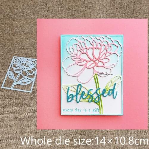 New Design Craft Metal stencil mold Cutting Dies PEONY IN BLOOM COVER PLATE scrapbook die cuts Album Paper Card Craft Embossing