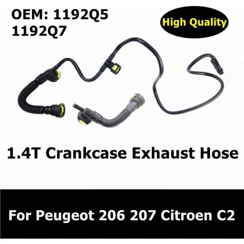 OEM 1192Q5 1192Q7 1192R2 Genuine Engine Rocker Cover Breather Pipes Crankcase Exhaust Hose For Peugeot 206 207 Citroen C2 1.4