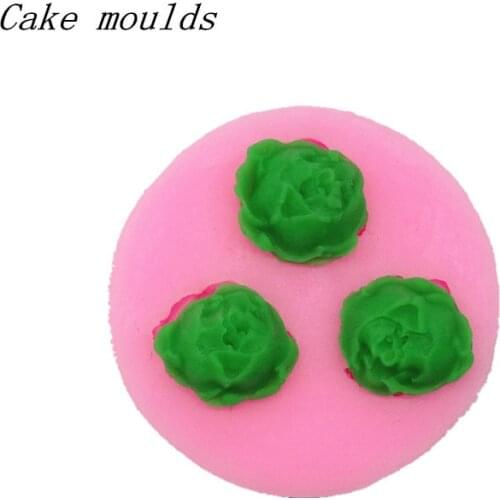 Wholesale Silicone mold K064 Mini rose shape resin flower Decoration Fondant cake mold Free shipping