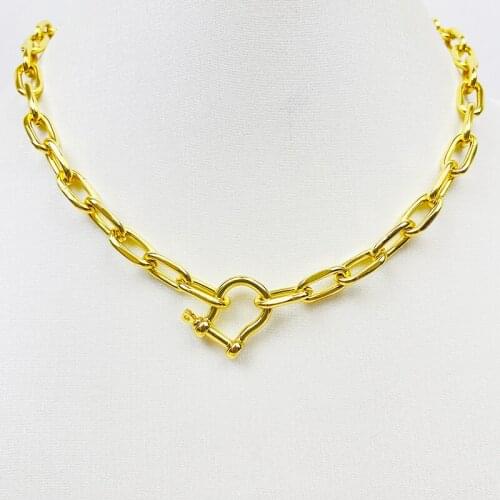 10Pcs U shape Clasp necklace Handmade strand necklace Handmade Chain Necklace fashion jewelry Women necklace 9843