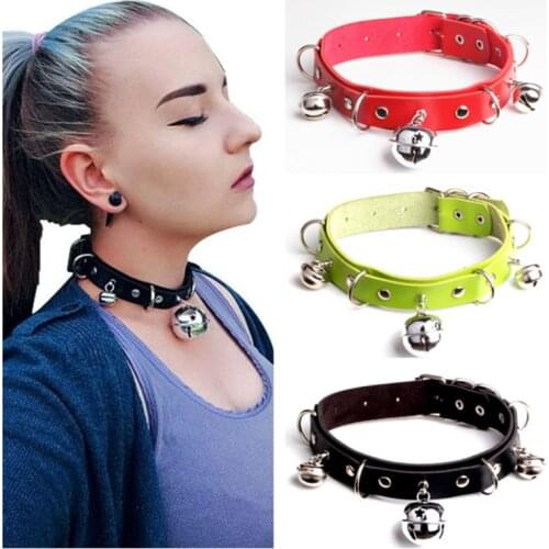 Harajuku Punk Rock Gothic Necklace Sexy PU Leather Spike Rivet Collar Studded Collar Choker Fashion Cosplay Body Accessories