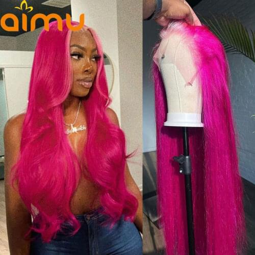 Hd Transparent Straight Highlight Pink 13x4 Lace Frontal Wig Glueless 613 Blonde Colored Pre Plucked Human Hair Wigs For Women