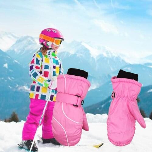 Winter Kids Ski Gloves Snowboard Gloves Ultralight Waterproof Snow Windproof Warm Fleece Snowmobile Outdoor Riding for Children