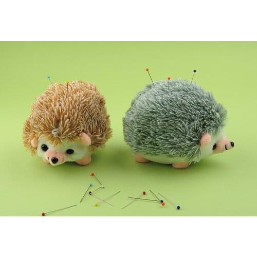 1Pcs Needle Cushion Pin Holder Storage Tool Needlework Storage Lovely Hedgehog Gray Brown DIY Sewing Craft 2Colors