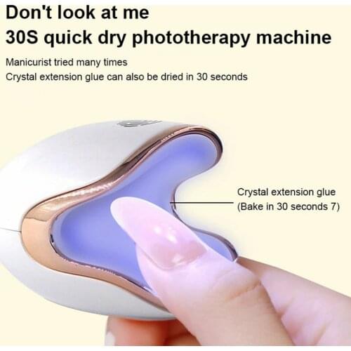 Q6 6W LED Lamp Nail Dryer 3 LEDs Portable UV Ice Lamp For Drying Gel Polish Mini Manicure Tools Home Use Nail Lamp