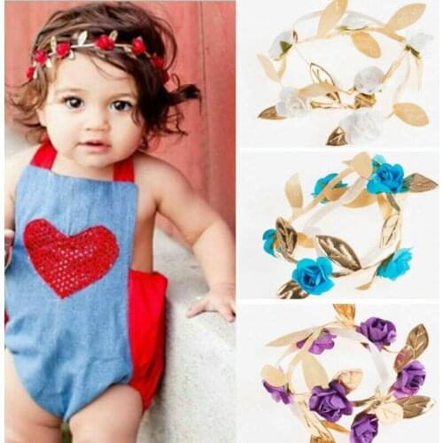 Rose Flower Kids Baby Girls Toddler Headband Hair Band Headwear Accessories Children New Fashion Lovely Headbands