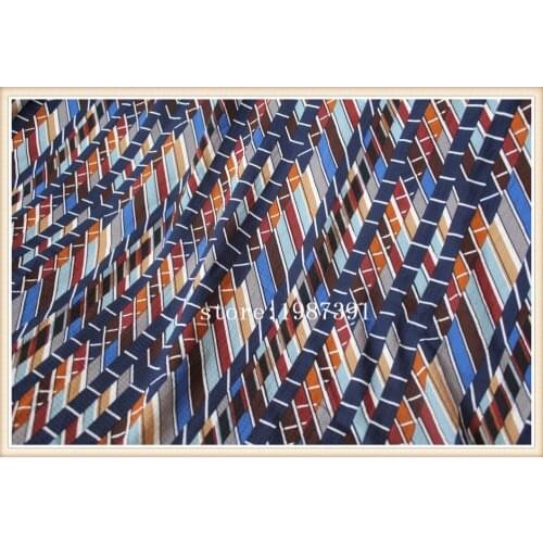 145cm width Paris pearl fabric Geometry pattern blue color can't see through for skirt suit-dress headband CH-4990