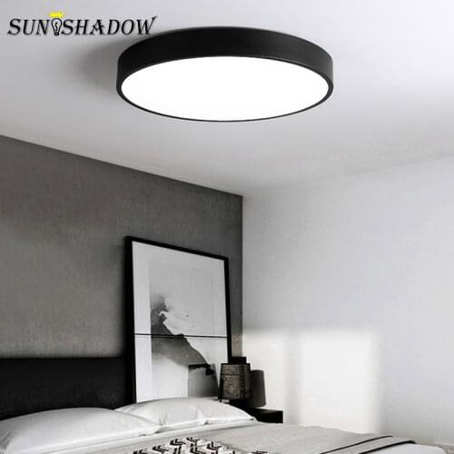 Modern Simple Led Ceiling Light Round Ceiling Lamp For Living room Bedroom Dining room Corridor Light Kitchen Black White Lamps