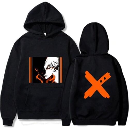 My Hero Academia Anime Hoodies Fashion Double-sided Long Sleeves Unisex Clothes