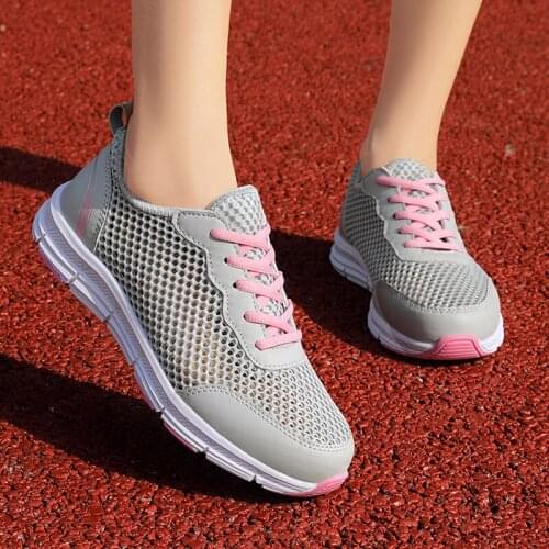Women Casual flats Shoes 2021 Soft Bottom Walking Shoes Air Mesh Vulcanize Shoes Summer Sneakers For Basket Femme Wedges