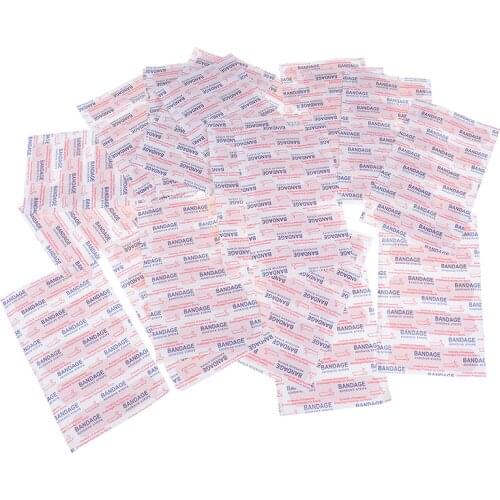 100Pcs Home Travel First Aid Kit Supplies Wound Adhesive Paster Medical Anti-Bacteria Band Aid Bandage Sticker
