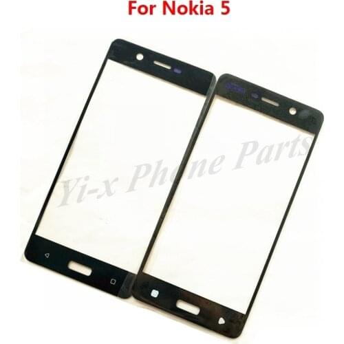2pcs/lot For Nokia 5 Touch Screen Sensor Front Glass Lens Touchscreen Outer Screen Glass Cover For Nokia five