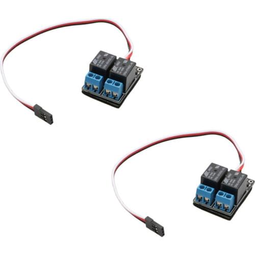 2pc J2 PWM Relay Module Rocket Model Launch/Smoke/Navigation Light Wireless Controller 2CH Electric Trigger Switch for UAV Drone