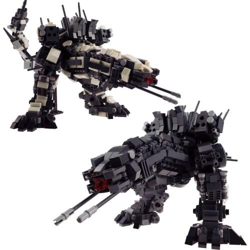 2019 new arrive kennie diy moc 1050+pcs mechanical alien series Ragnar dinosaur building blocks creative assembling gifts