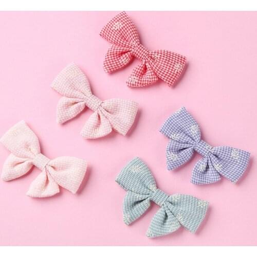 36pc/lot Newborn Girls Plaid Hair Bows Hair Clips Cotton Fabric Bow Hairpins,Chidlren Kids Girls Kids Hair Accessories