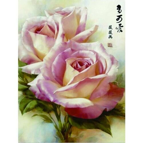 Diamond Embroidery Two Roses Diamond Painting Bright Is About To Drip Cross Stitch Diamond Mosaic Full Display Wholesale 2016