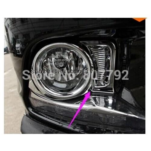 Car styling!Chrome Front Fog Light Fog Lamp Cover Trim for Toyota Highlander 2014 2015