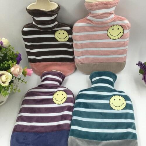 Free shipping rubber face water thickening explosion-proof warm hands hot water bottle treasure palace stripe hot water bag