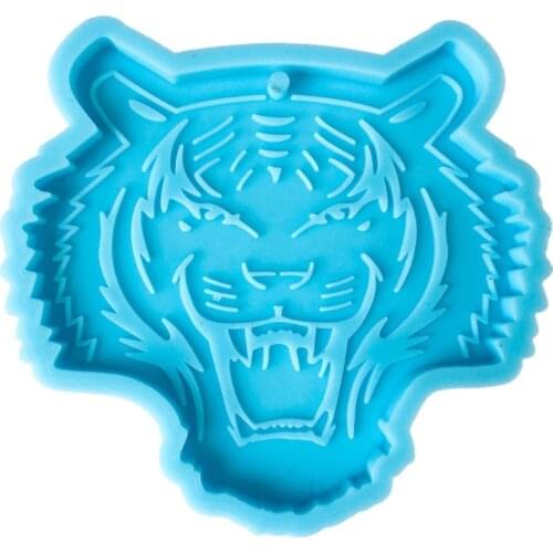 Tiger Keychain Epoxy Resin Mold Necklace Pendant Silicone Mould DIY Crafts Tool AXYD