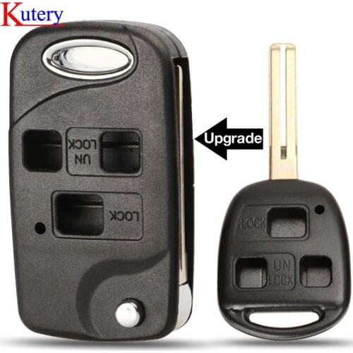 Kutery upgrade modified Car Key Shell Remote Case for Lexus Es Rx Is Lx Gs IS200 RX300 ES300 LS400 GX460 For Toyota TOY48 Blade