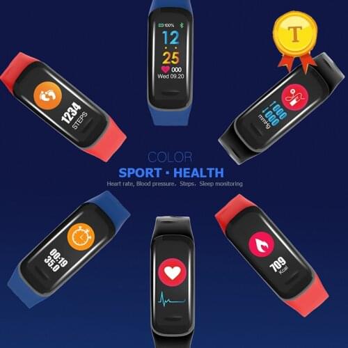 2018 Colorful display woman Smart Bracelet Fitness Tracker Heart Rate Monitor Smart band Waterproof swimming smart wrist Band