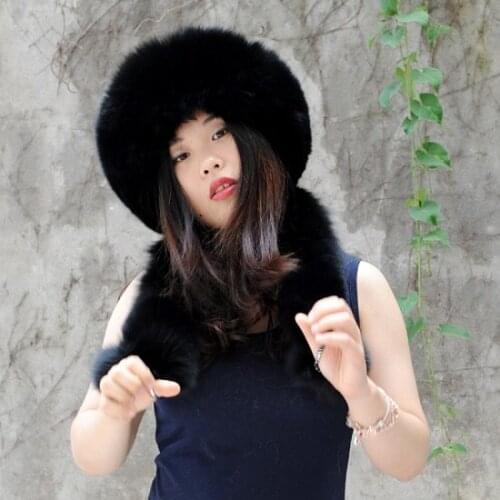 CX-C-175G China Supplier Winter Women Hat Warm Fox Fur Lady Hat Russian Hat