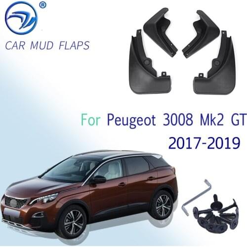For Peugeot 3008 Mk2 GT 2017 2018 2019 Car Mud Flaps Fender Mudguards Mudflaps Splash Guards Auto Accessories