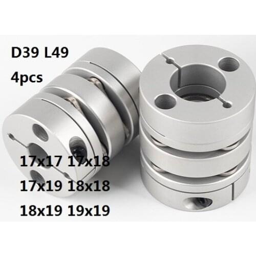 17x17 17x18 17x19 18x18 18x19 19x19 Double diaphragm Disc coupling coupler screw rod servo motor encoder shaft coupling D39 L49