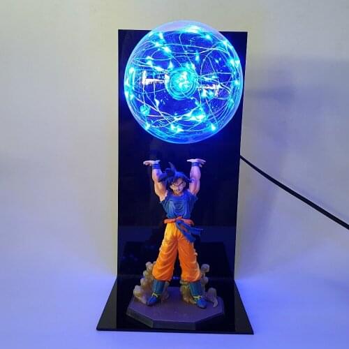 Dragon Ball Z Son Goku Spirit Bomb DIY Lamp Set Anime Dragon Ball Goku Super Saiyan LED Action Figure Toys 15 Models