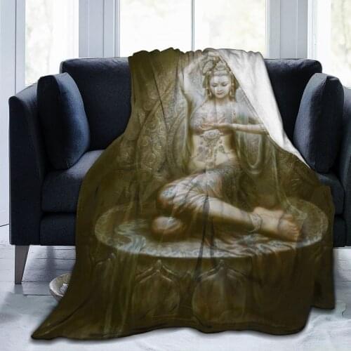 Dunhuang mural 3D printed blanket flannel throw sheet blanket Bed Blanket Sofa gift childrens nap blanket birthday gift