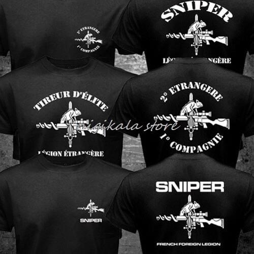 French Foreign Legion 2e Legion Etrangere Special Forces Sniper T shirt men two sides military Casual tee USA size S-5XL