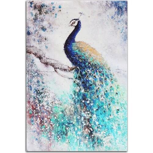 Peacock HD Unframed Canvas Print Peacock Art Painting Picture Wall Home Decor Christmas Gifts For Living Room