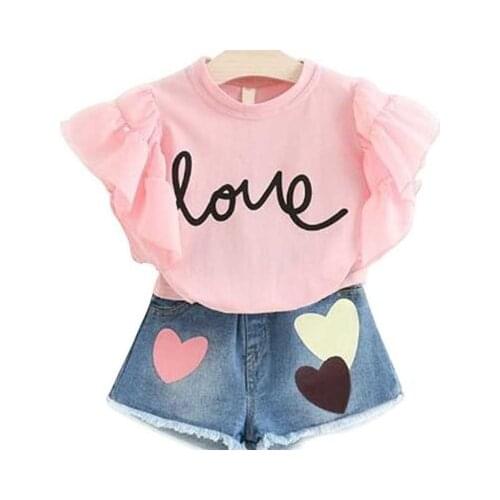 Girls Clothing Sets Summer Toddler Clothes 2pcs Outfits Kids Clothes For Girls Tracksuit Suit Baby Girls Children Clothing